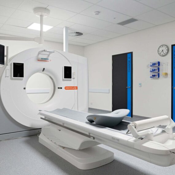 An MRI machine.
